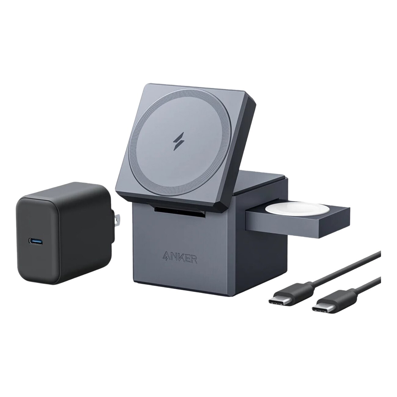 Anker 3-in-1 Cube MagSafe schwarz Smartphone Zubehör