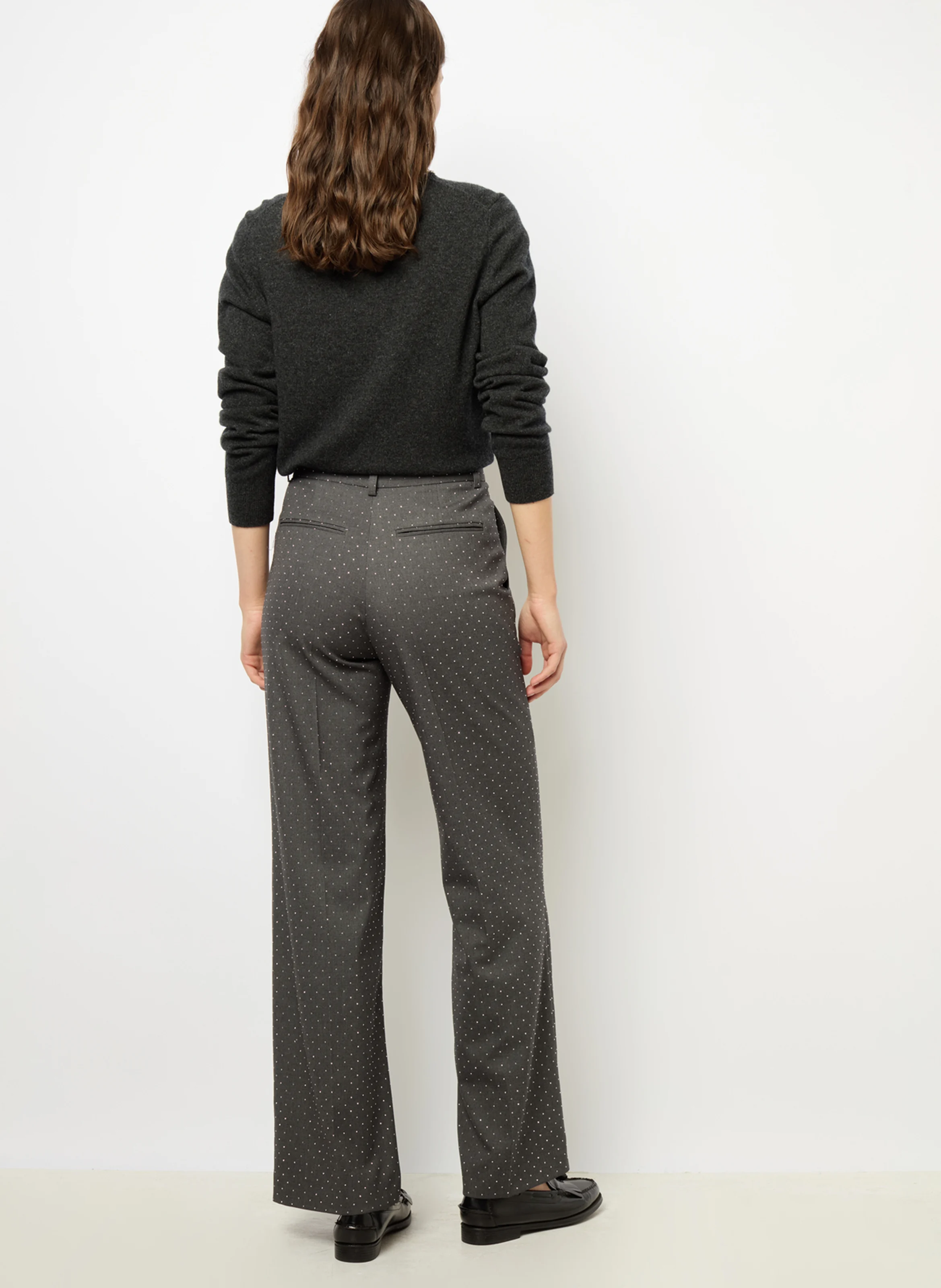 JOCELYNE - Pull col rond en laine | Gris