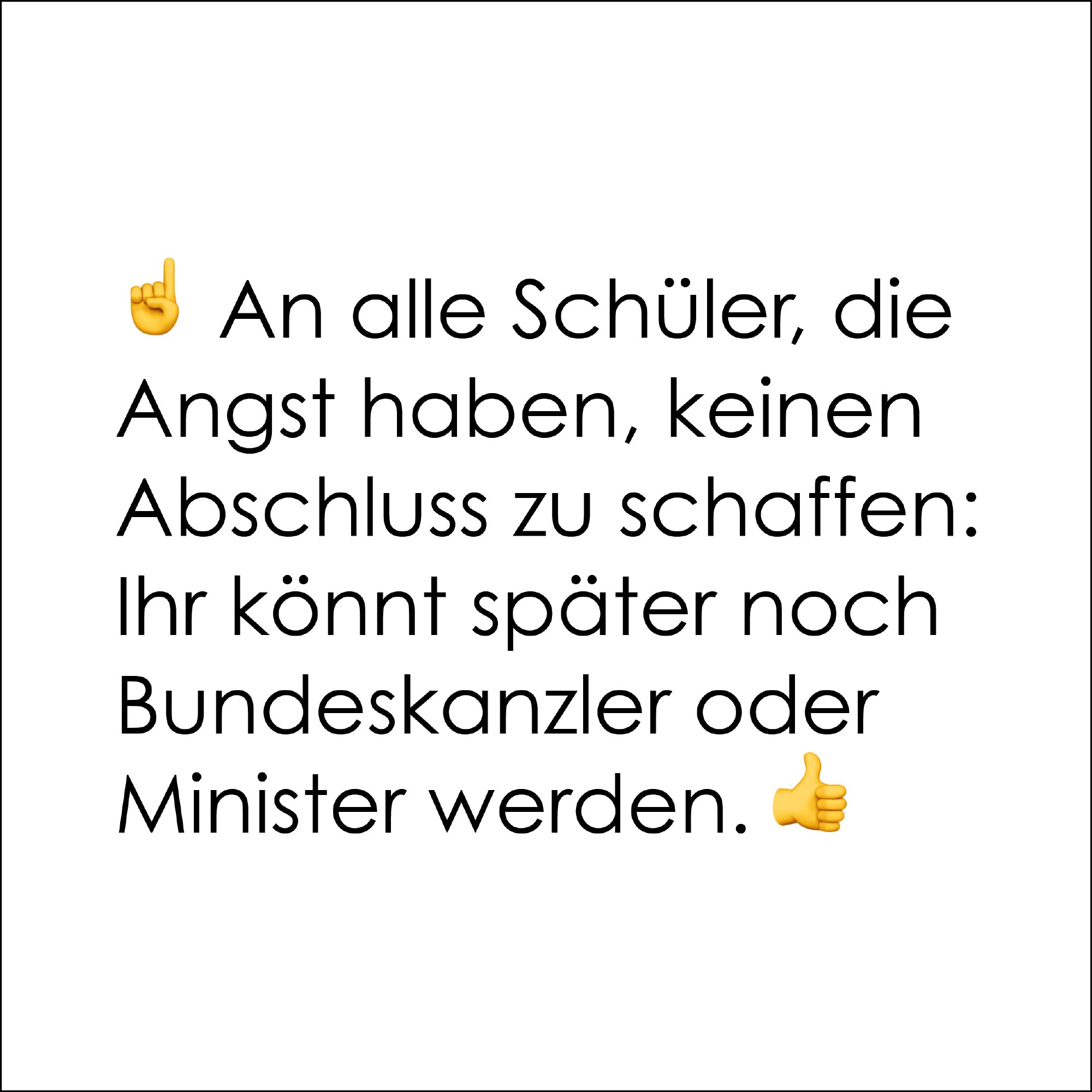 Postkarte 'An alle Schüler die Angst haben' günstig bestellen