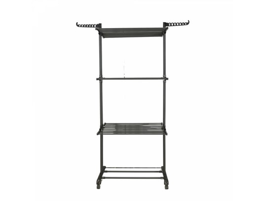 HERZBERG - Séchoir multifonctions 20m d'étendage noir hg8034-bb