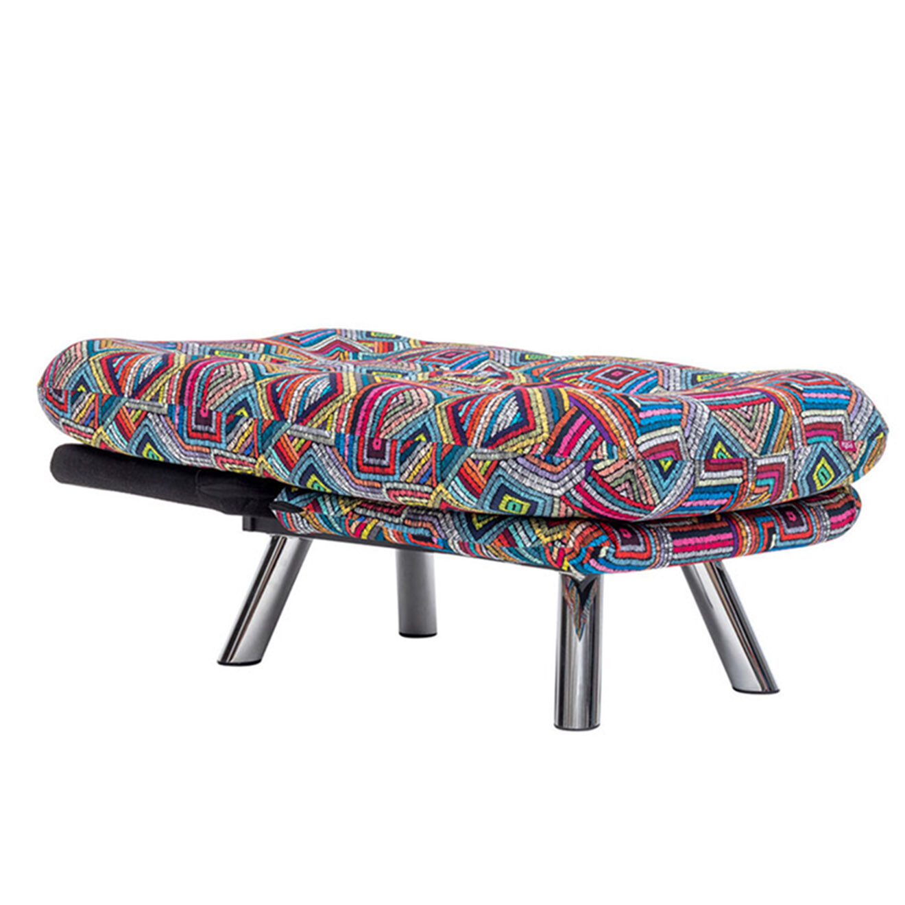 Homitis Fauteuil convertible pouf Misa multicolore - 120x68x26 cm