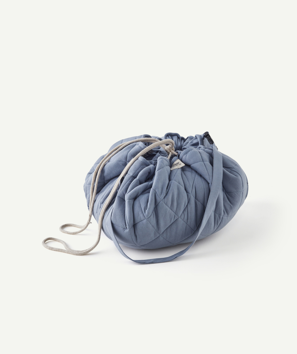 PLAY&GOTAPIS D'ÉVEIL BLEU EN COTON BIO BÉBÉ