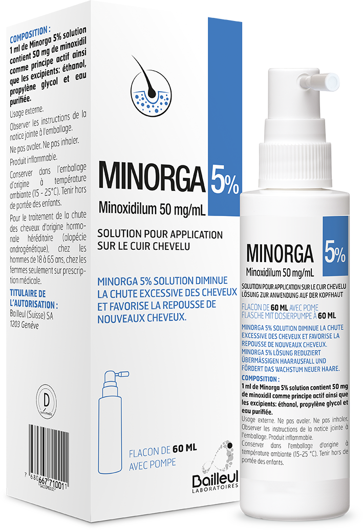 MINORGA Lös 5 % Fl 60 ml<br>60 ml, Flasche, Lösung zur Anwendung auf der Haut