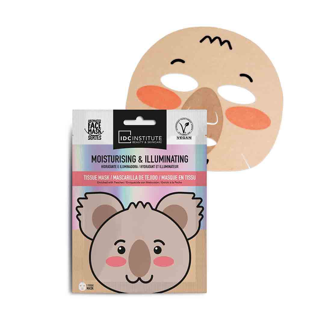 IDC INSTITUTE  Máscara Facial Hidratante e Iluminadora (Koala) - 1un