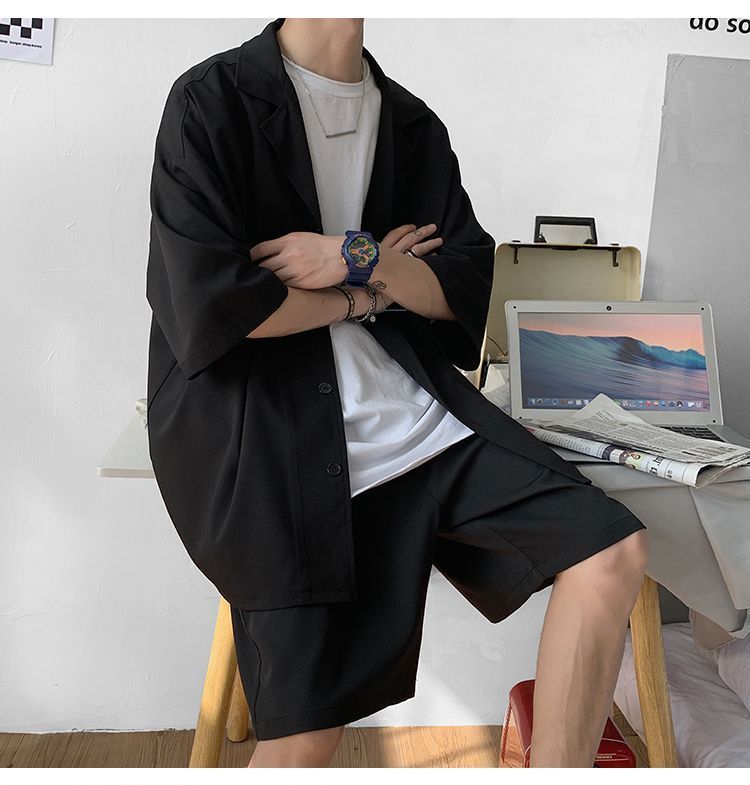 Nightbell - Set: Shirt met elleboogmouwen + Shorts