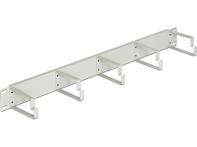 Delock Kabelführungspanel mit 5 Bügeln , Grau Delock 19″ Kabelmanagement Panel grau