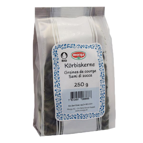 MORGA Kürbiskerne<br>250 g, Beutel, Bio Knospe
