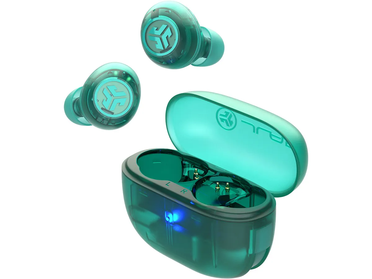 GO POP ANC Bluetooth 5.3 In-Ear Kopfhörer Headset IP55   Ladecase (IEUEBGOANCRTRATEL124) - Transparent Teal