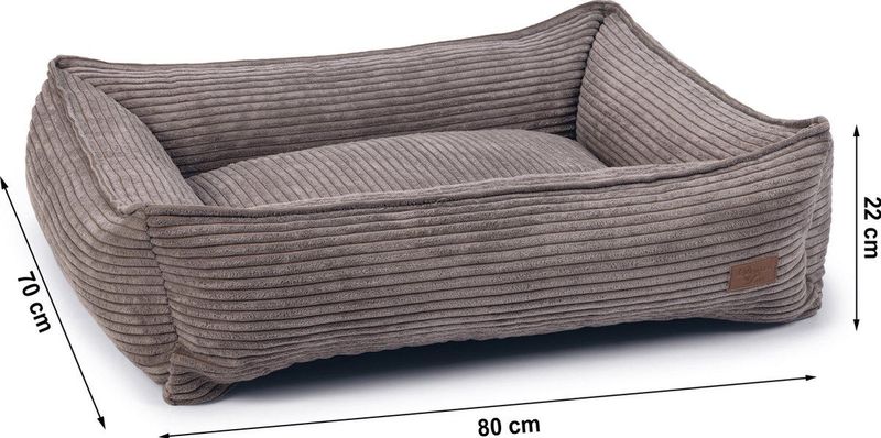 Designed by Lotte Ribbed - Hondenmand - Bruin - 80x70x22 cm