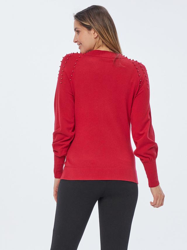 Feinstrickpullover mit Puffärmeln