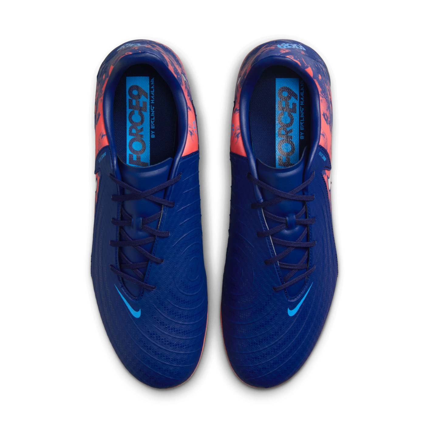 Nike Phantom GX II Haaland Academy Gras / Kunstgras Voetbalschoenen (MG) Donkerblauw Oranje Zilver