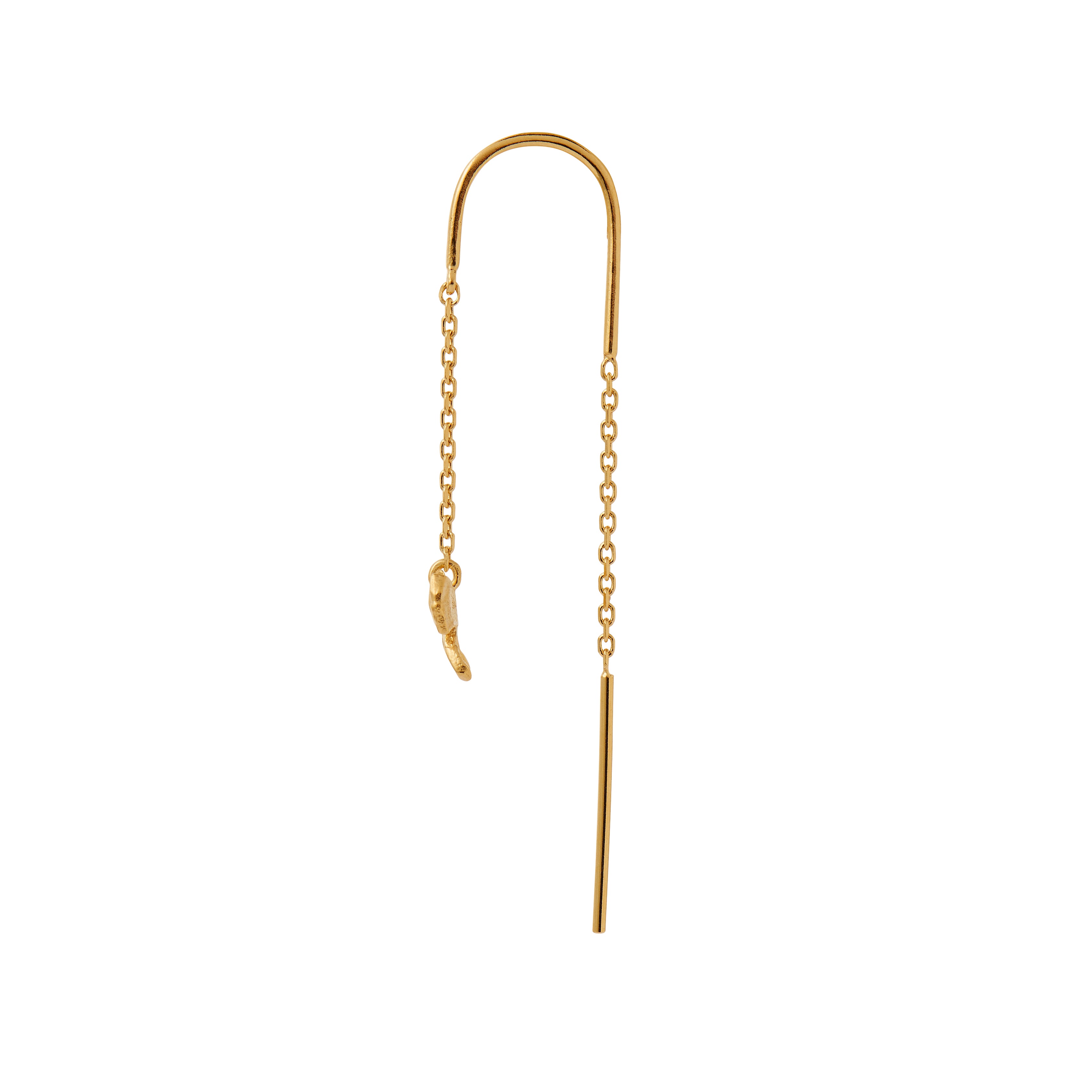 STINE A Jewelry  Petit Bow Double Chain ørering - forgyldt