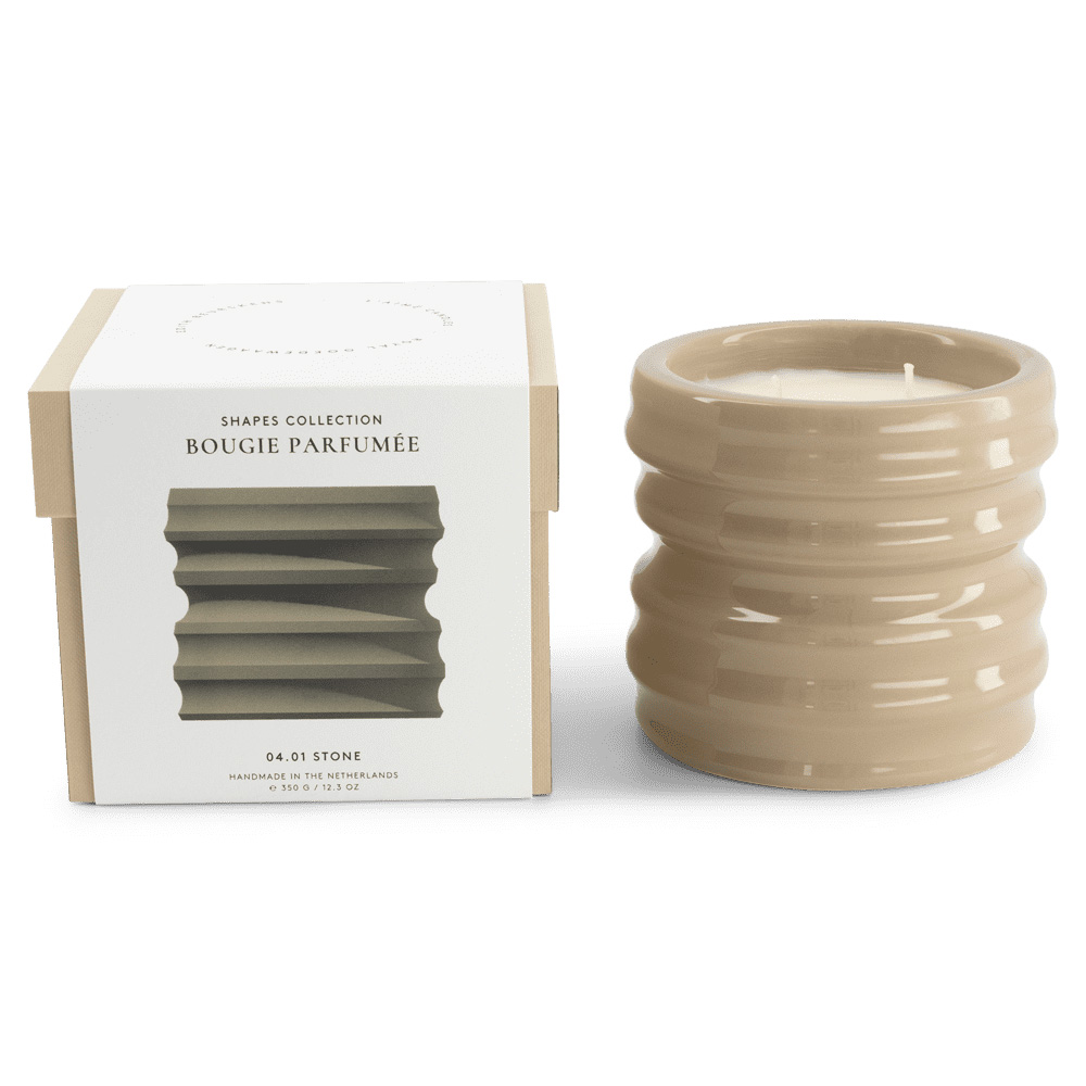 Kaars Shape 04.01 Candle & Happy lid Stone Shape 04.01 Candle & Happy lid Stone - Bois de Tonka