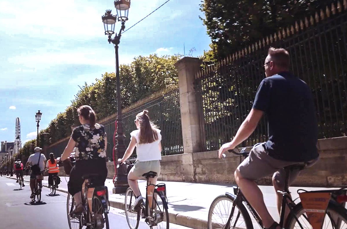 Sightseeing-Radtour durch Paris
