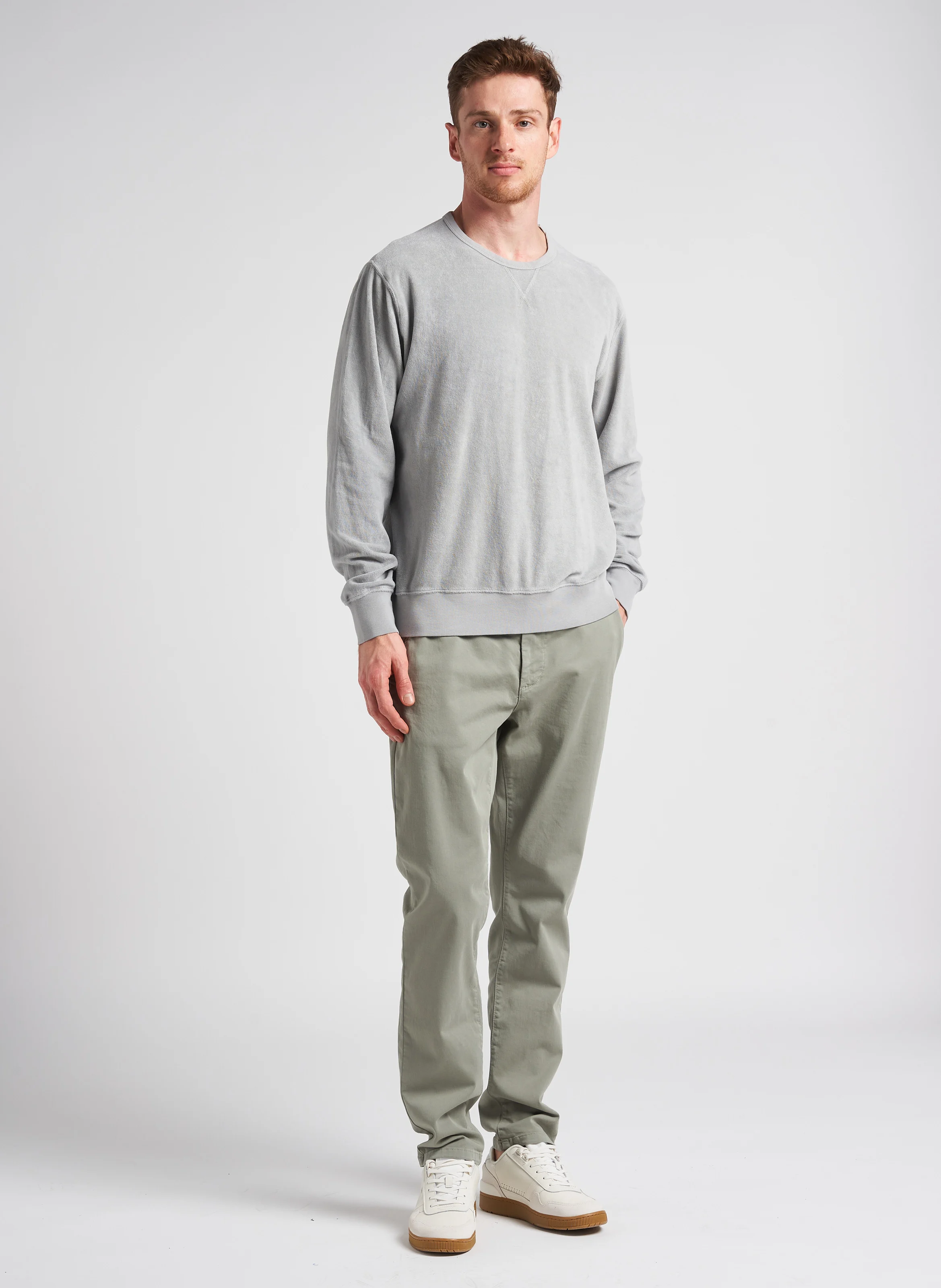 Sweat col rond droit | Gris
