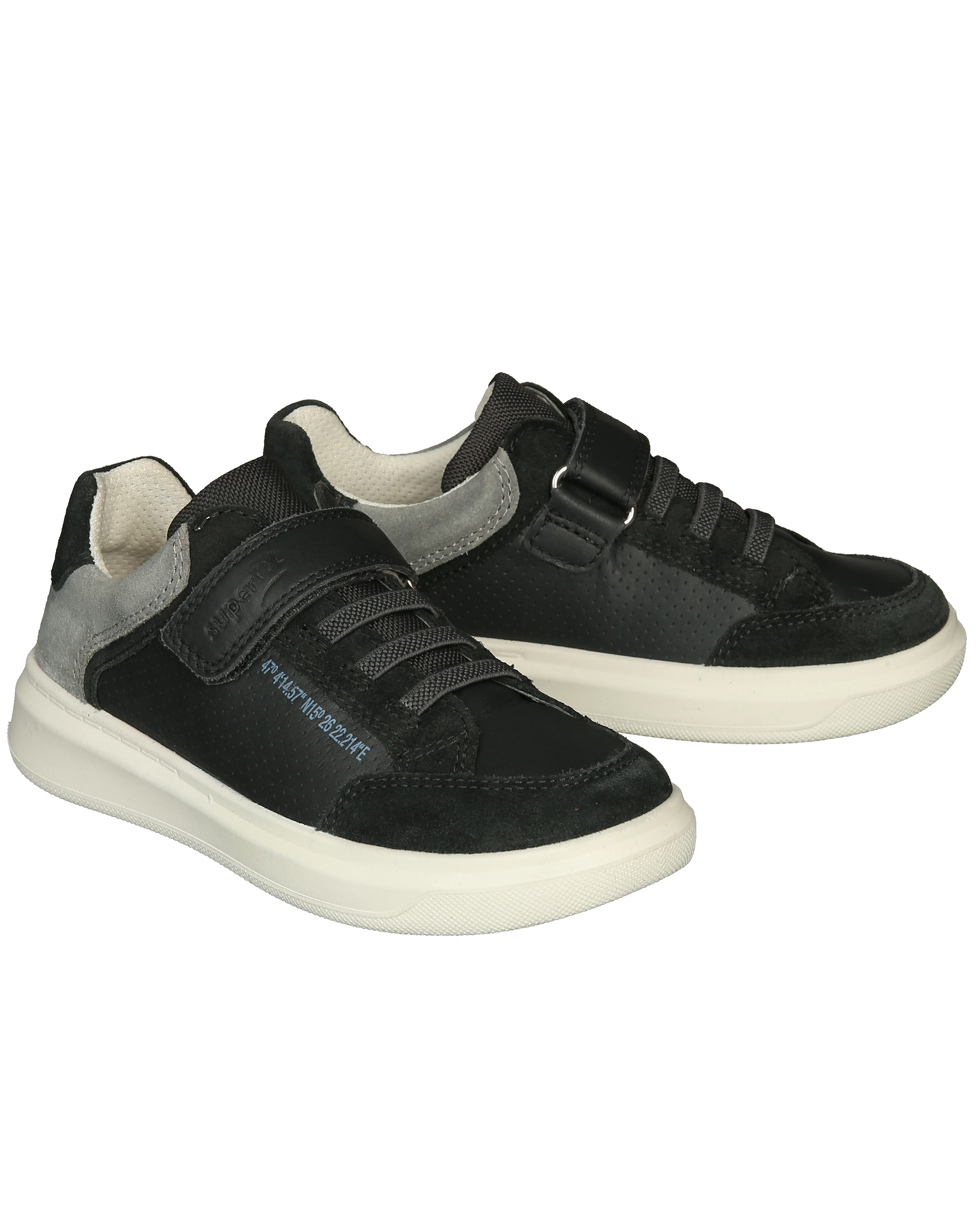 Leder-Halbschuhe COSMOS in grau/hellgrau