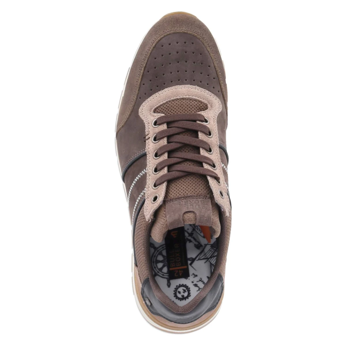 BullboxerLow Sneaker - Dark Brown - Taupe