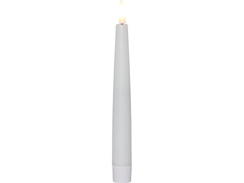Star Trading LED-Stabkerzen Set Dinner Flamme Ø 2.1 x 20 cm LED Kerzen mit Fernbedienung