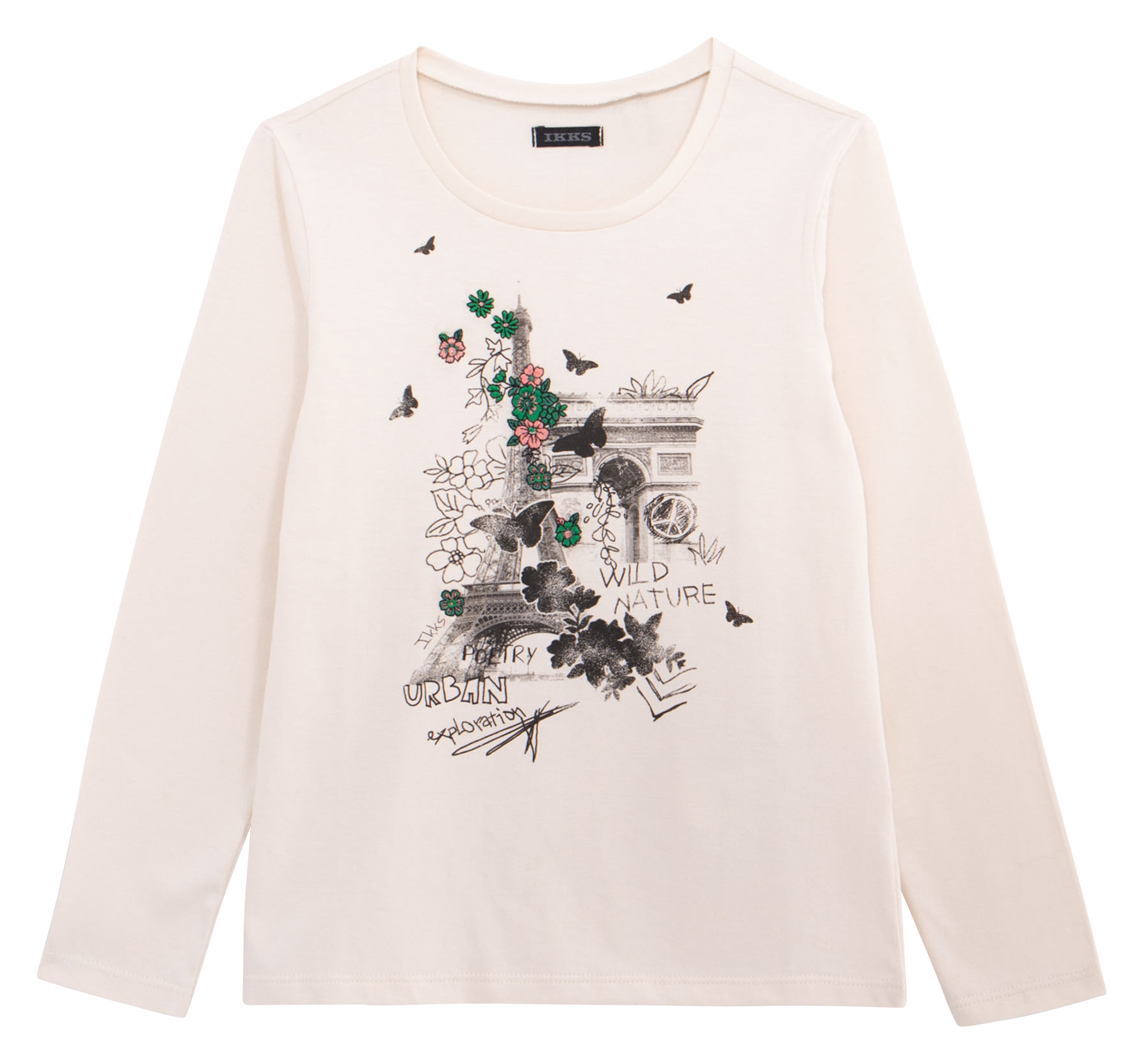 Tee-shirt col rond en coton | Blanc