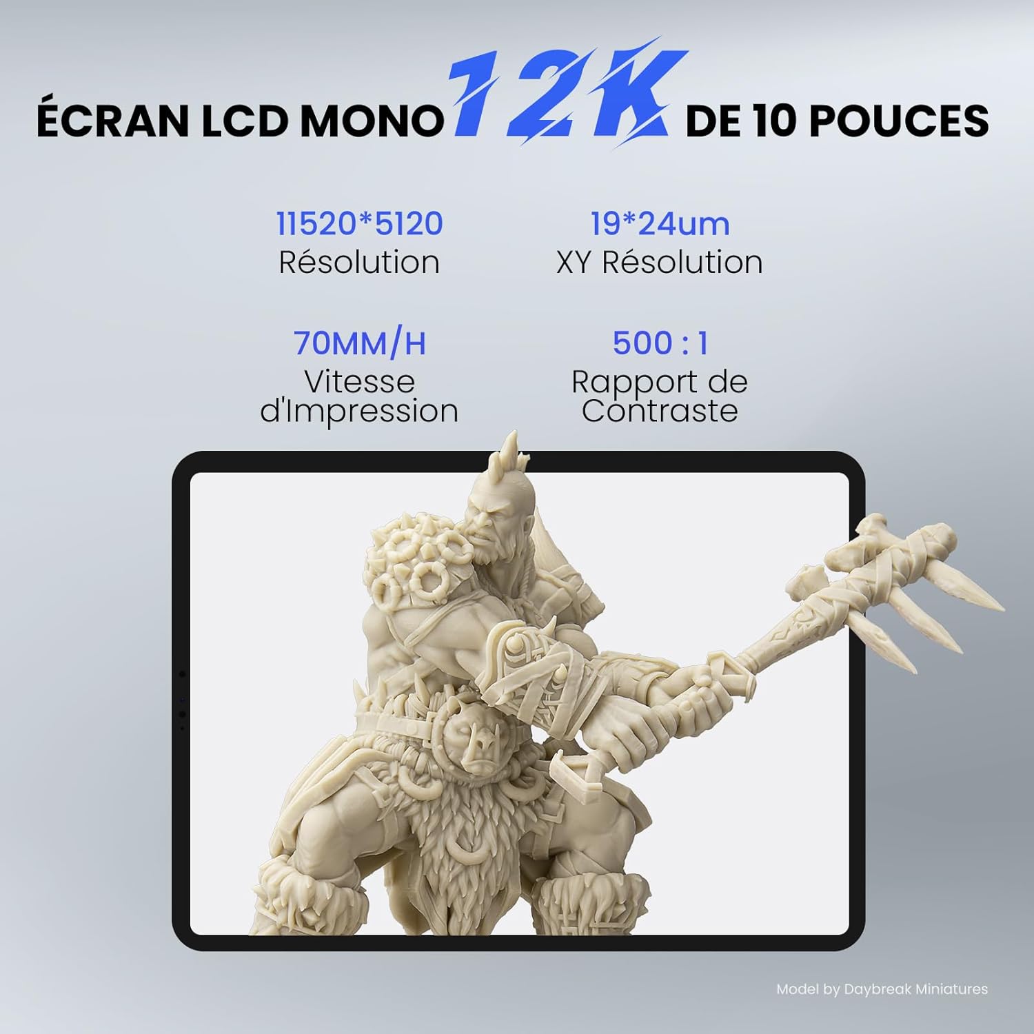 Imprimante 3D ELEGOO Saturn 3 Résine UV MSLA - 218,88 x 122,88 x 250 mm³