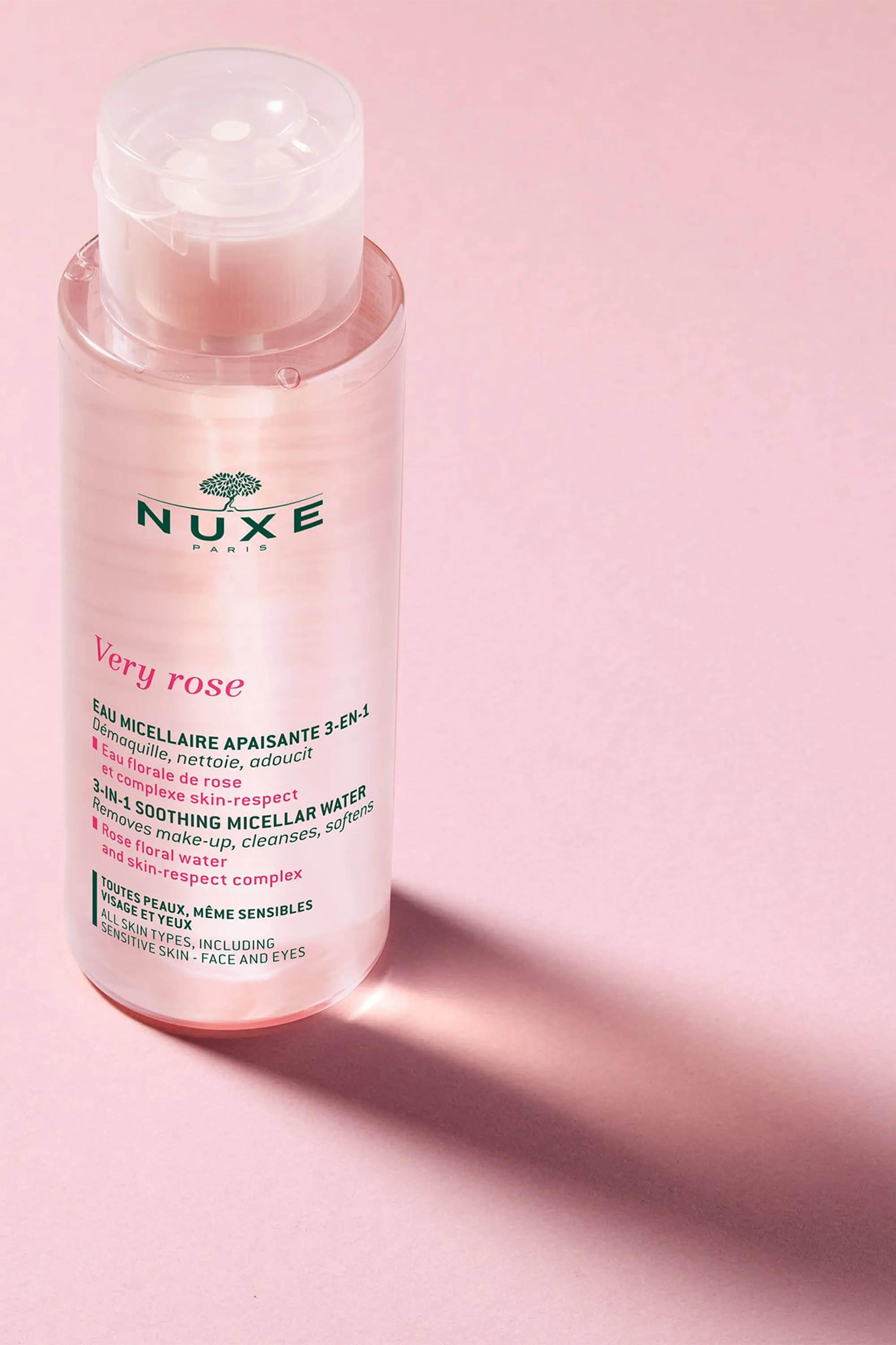Nuxe Eau micellaire apaisante 3-en-1 Very Rose-100 ml
