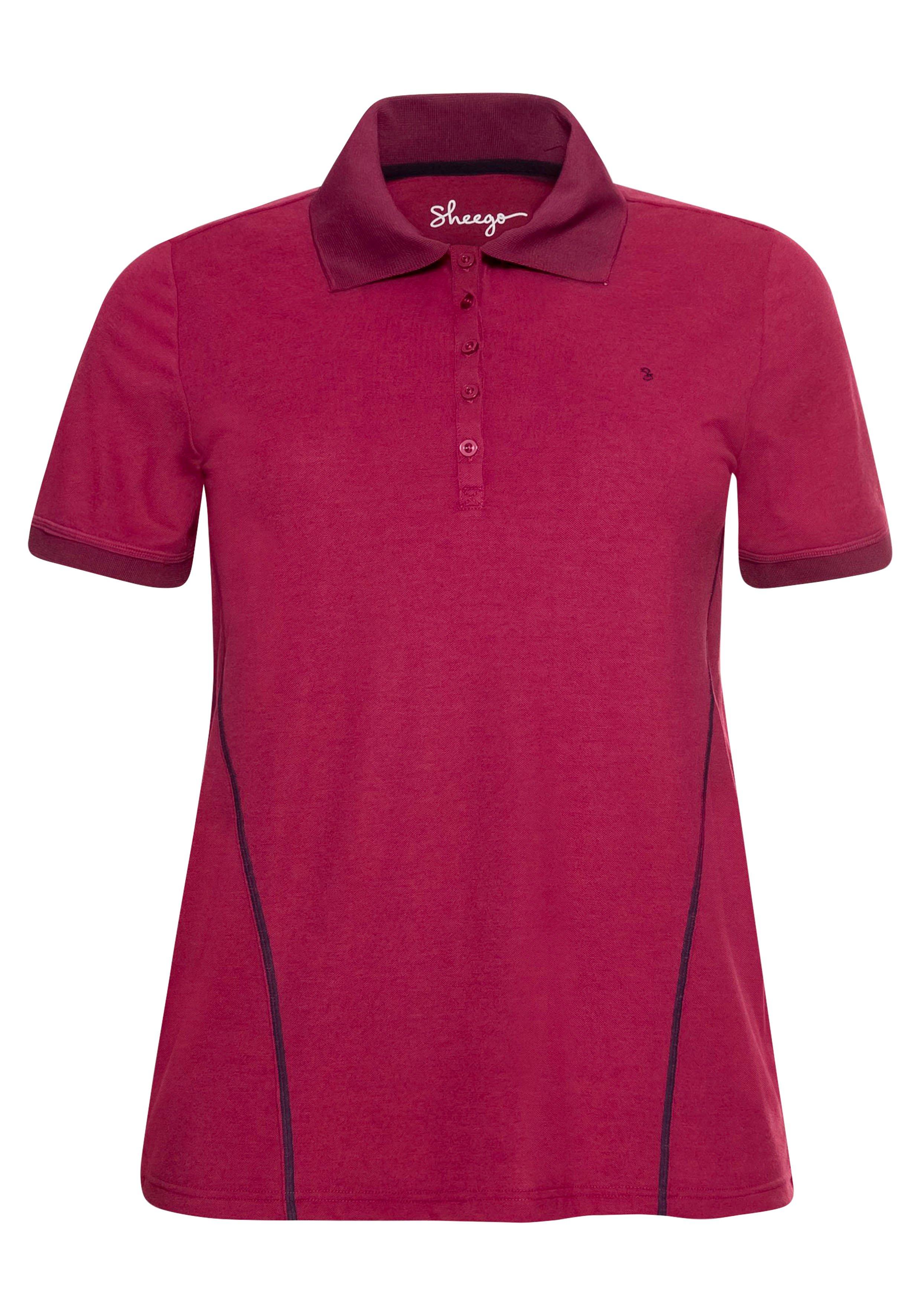 Poloshirt in Piqué-Qualität, mit Teilungsnähten