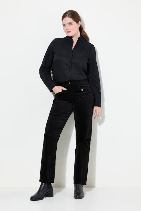 Samthose Mony, konisches Bein, Komfortbund, Stretch