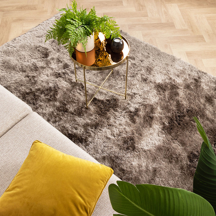 Hoogpolig vloerkleed - Glorious Zilver/Grijs | Luxe