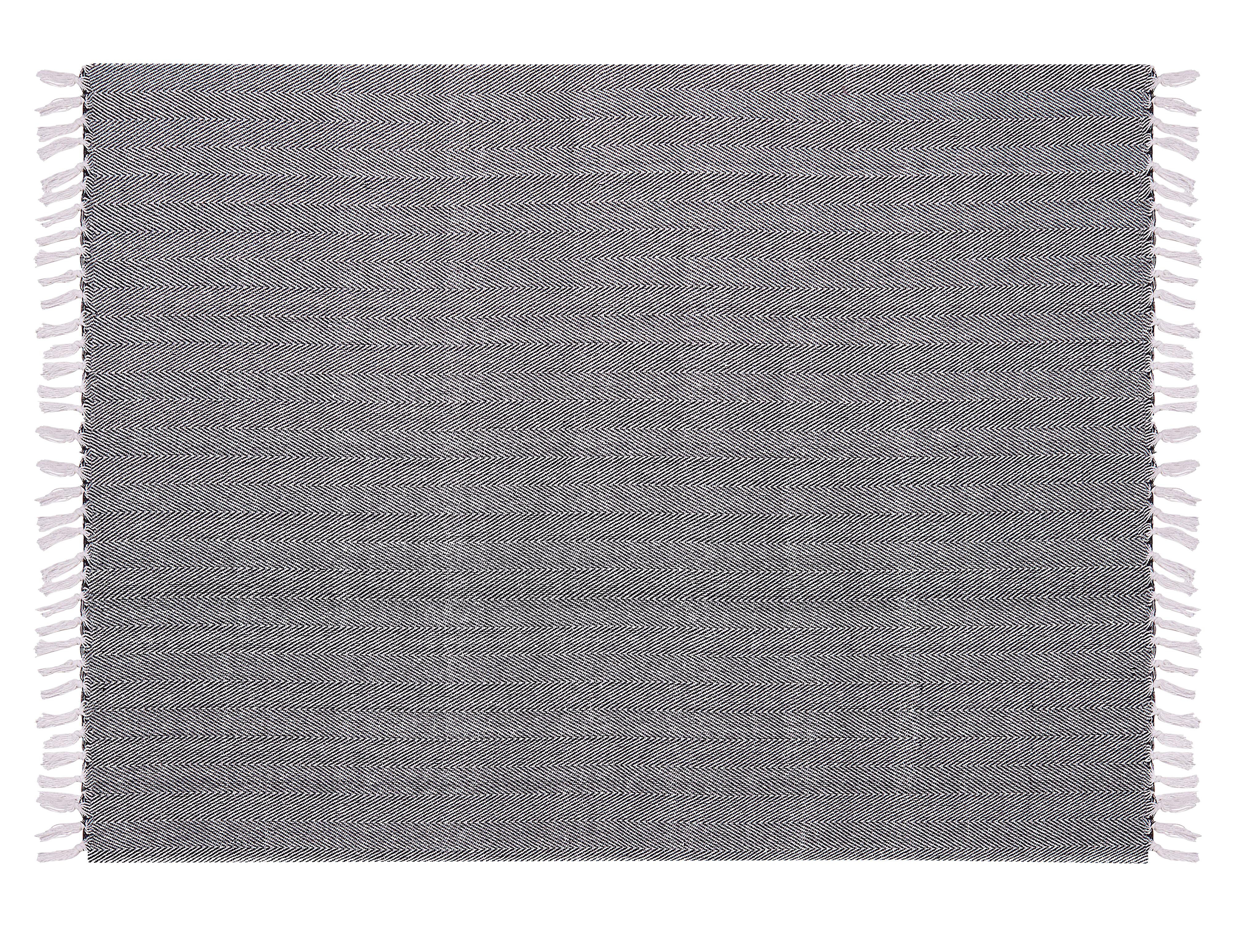 Plaid TANGIER Katoen 130 x 160 cm Zwart