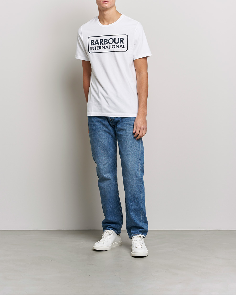 Barbour International Large Logo Crew Neck Tee White