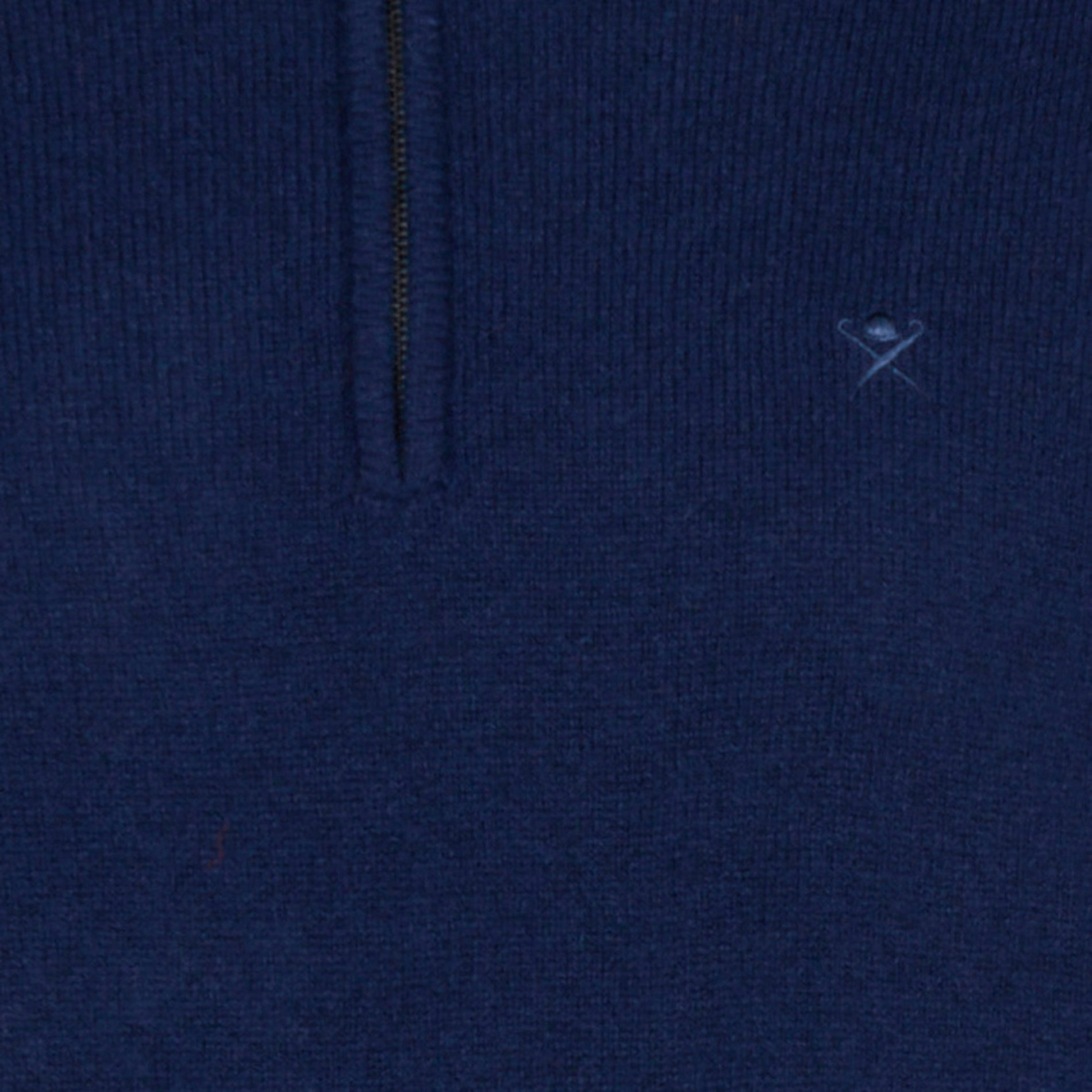 Pull zippé en laine | Bleu