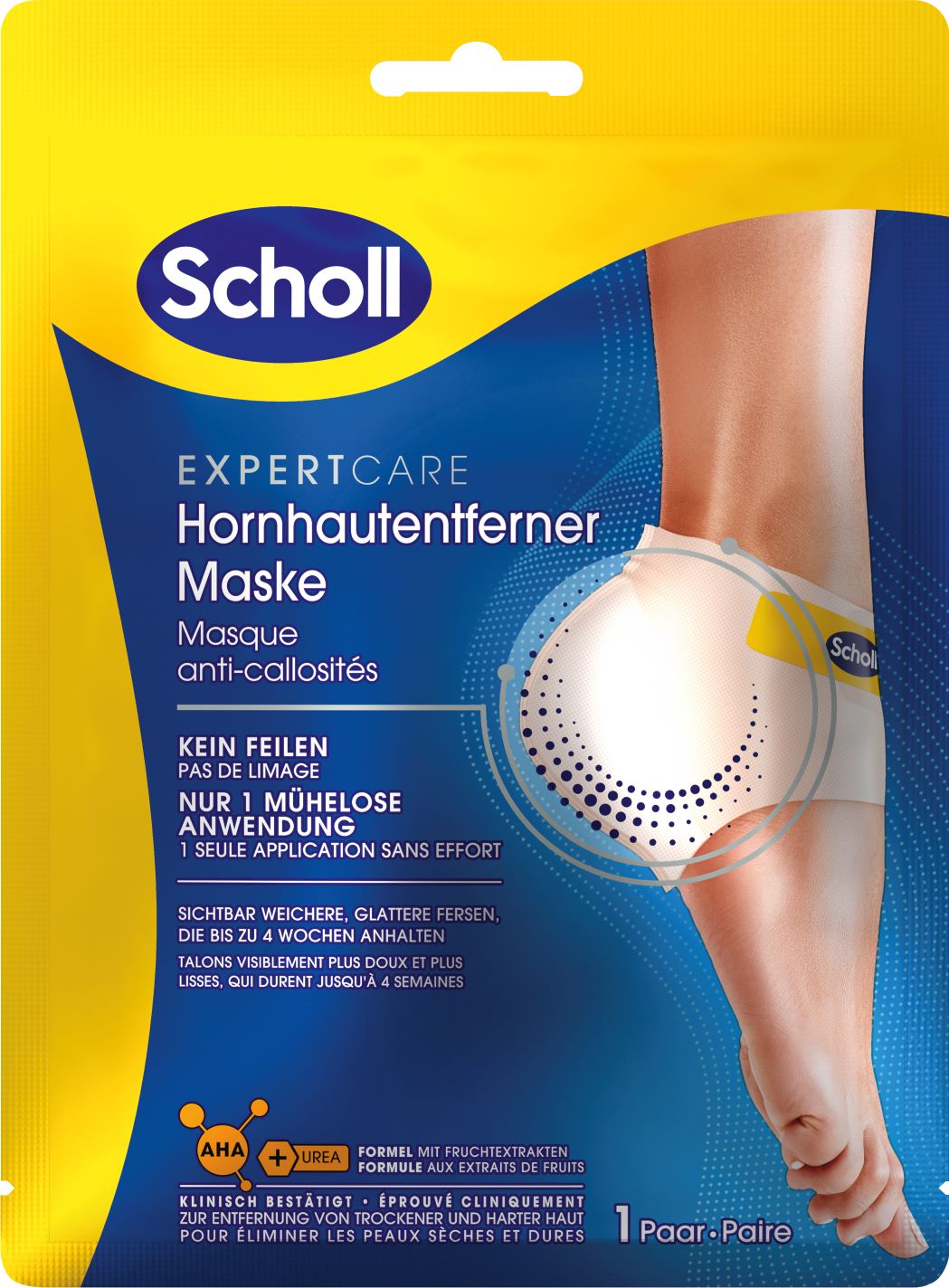 SCHOLL Hornhautentferner Maske Btl 1 Paar