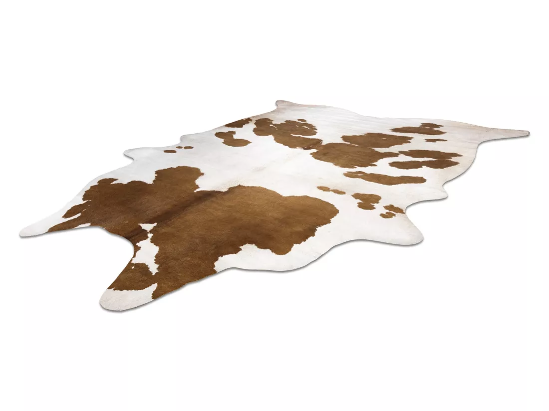 Tapis Imitation Peau de vache, Vache G5069-2, cuir marron 155x195 cm