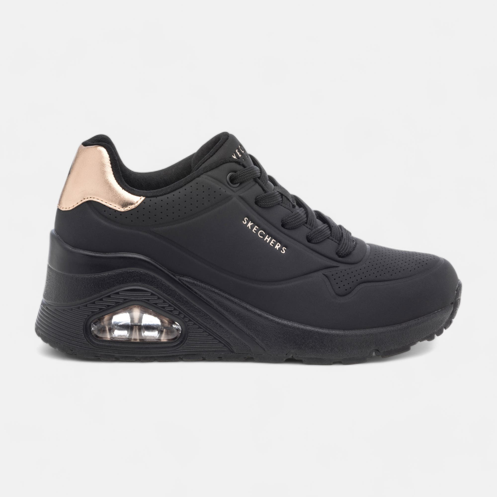 Sneakers à talon compensé Femme noir