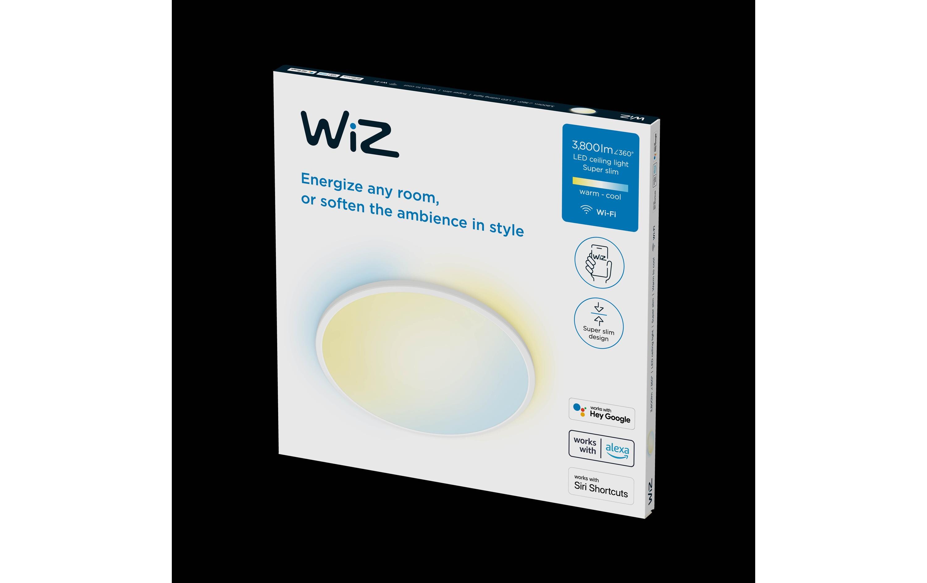 Deckenleuchte SuperSlim, 32 W, 2700 - 6500 K, Weiss<br>LED Deckenleuchte