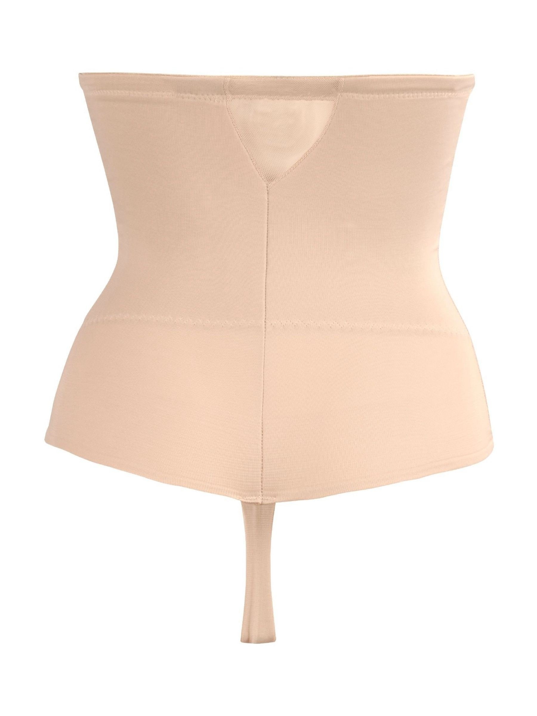 Warm beige - Miraclesuit doorschijnende string met hoge taille en stevige buikcorrectie