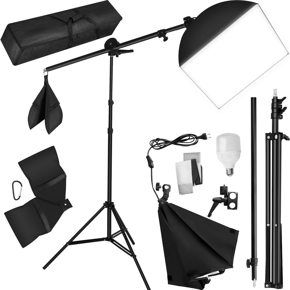 Studiolys + softboks modell 2 - svart