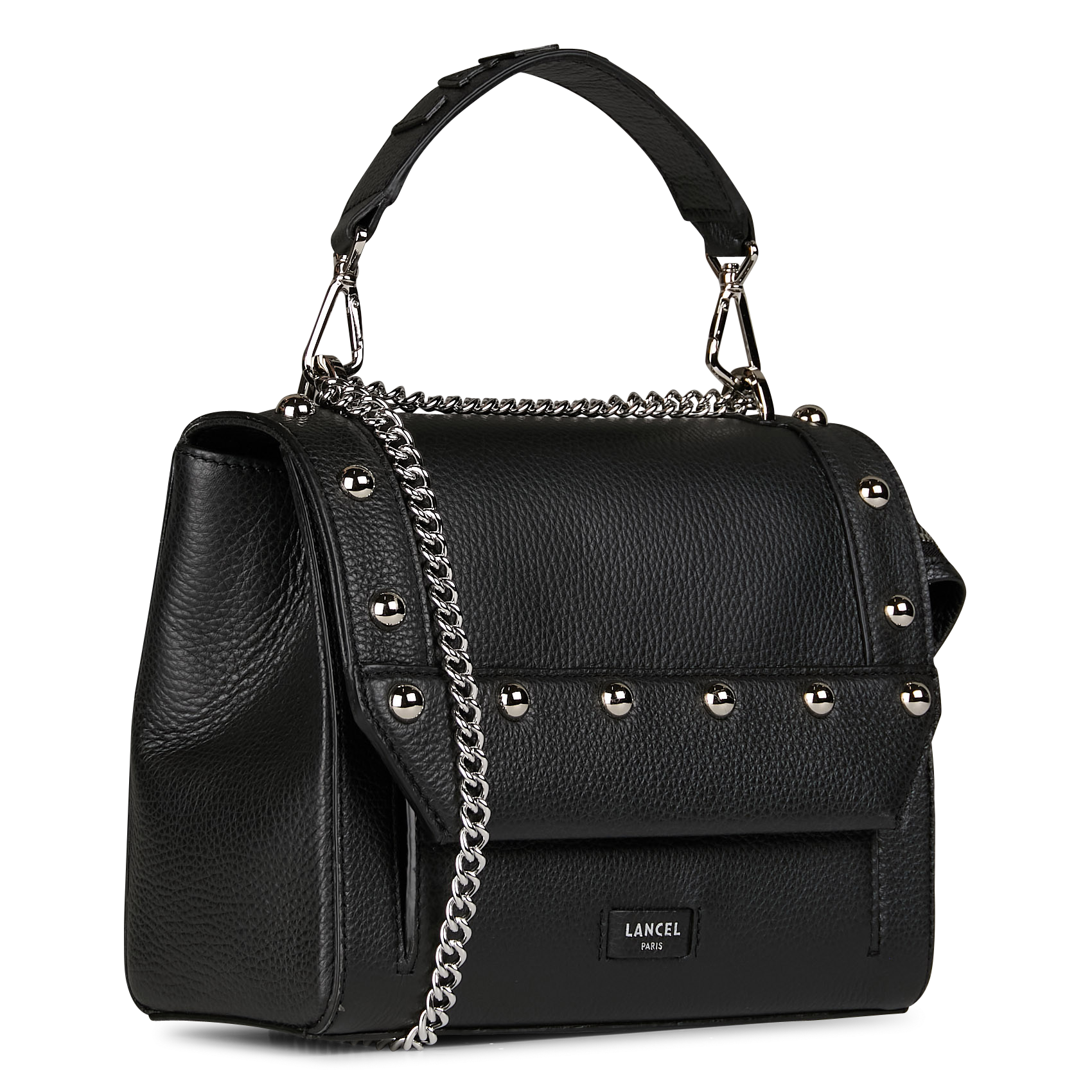 NINON - Sac bandoulière à clous en cuir | Noir