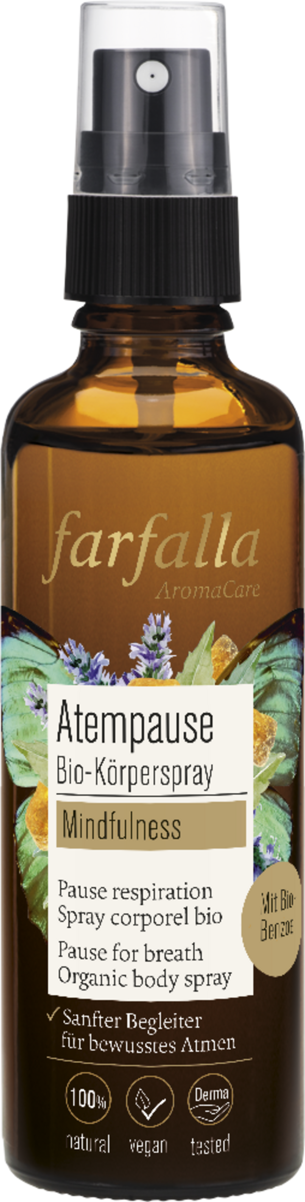 farfalla  Mindfulness Atempause Körperspray, 75 ml