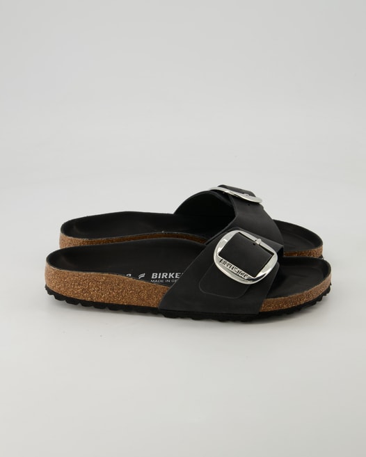Birkenstock Madrid Big Buckle Pantoletten in Schwarz
