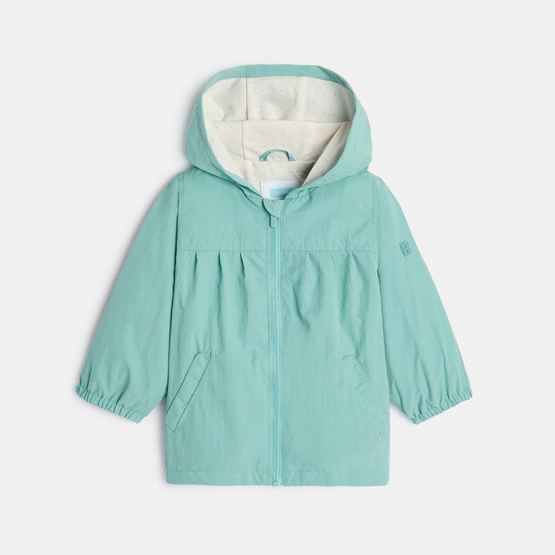 Veste à capuche verte bébé fille Vert