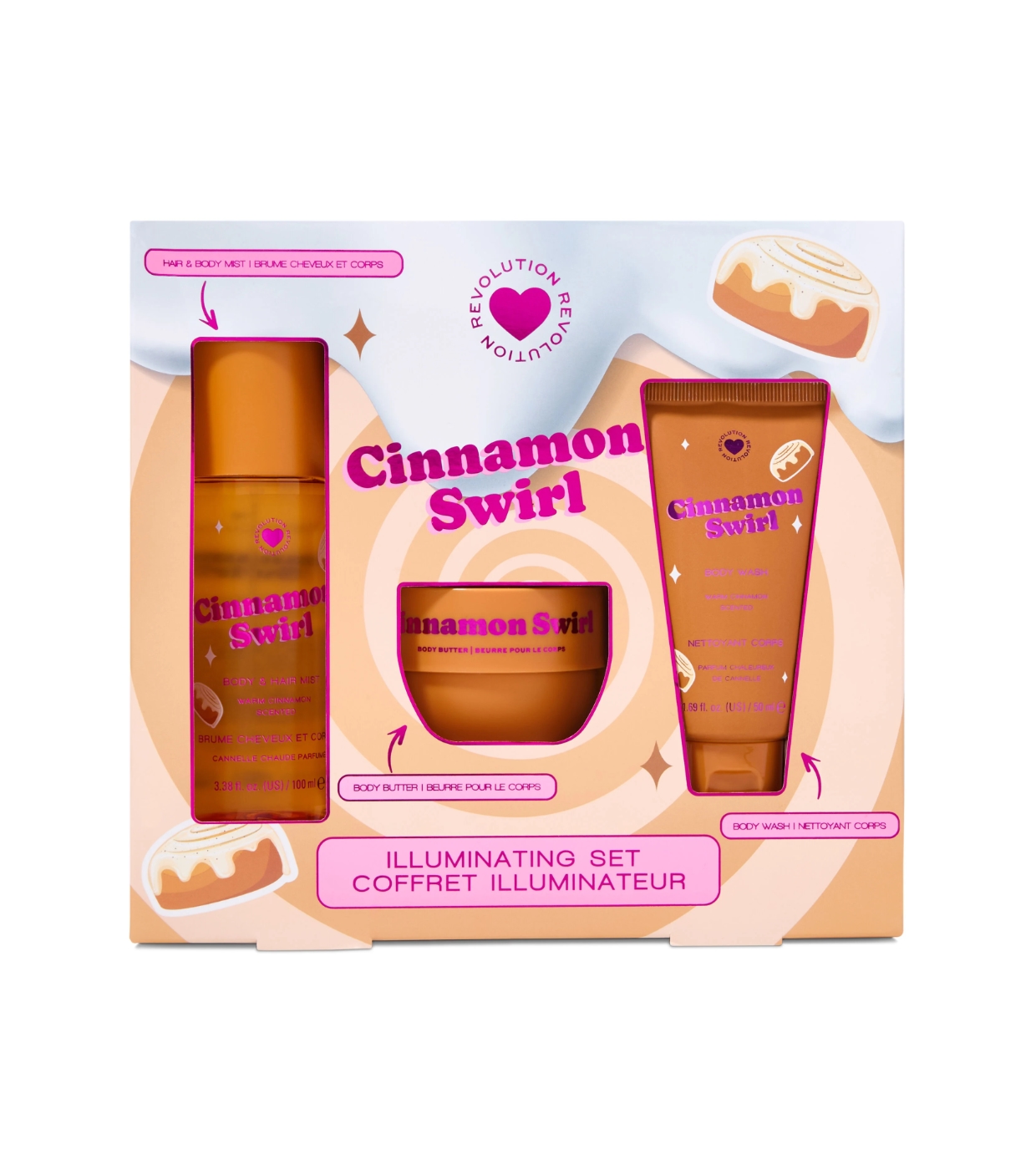 I Heart Revolution - Conjunto de Presente Corporal - Cinnamon Swirl