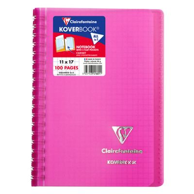 Clairefontaine Koverbook - Cahier à spirale 11 x 17 cm - 100 pages - disponible dans différentes couleurs