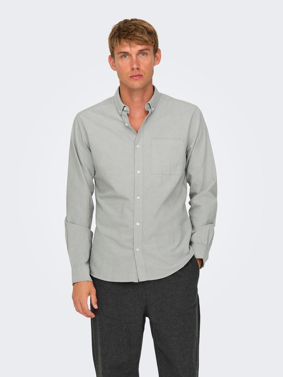 ONSALVARO Oxford Hemd Sea Spray