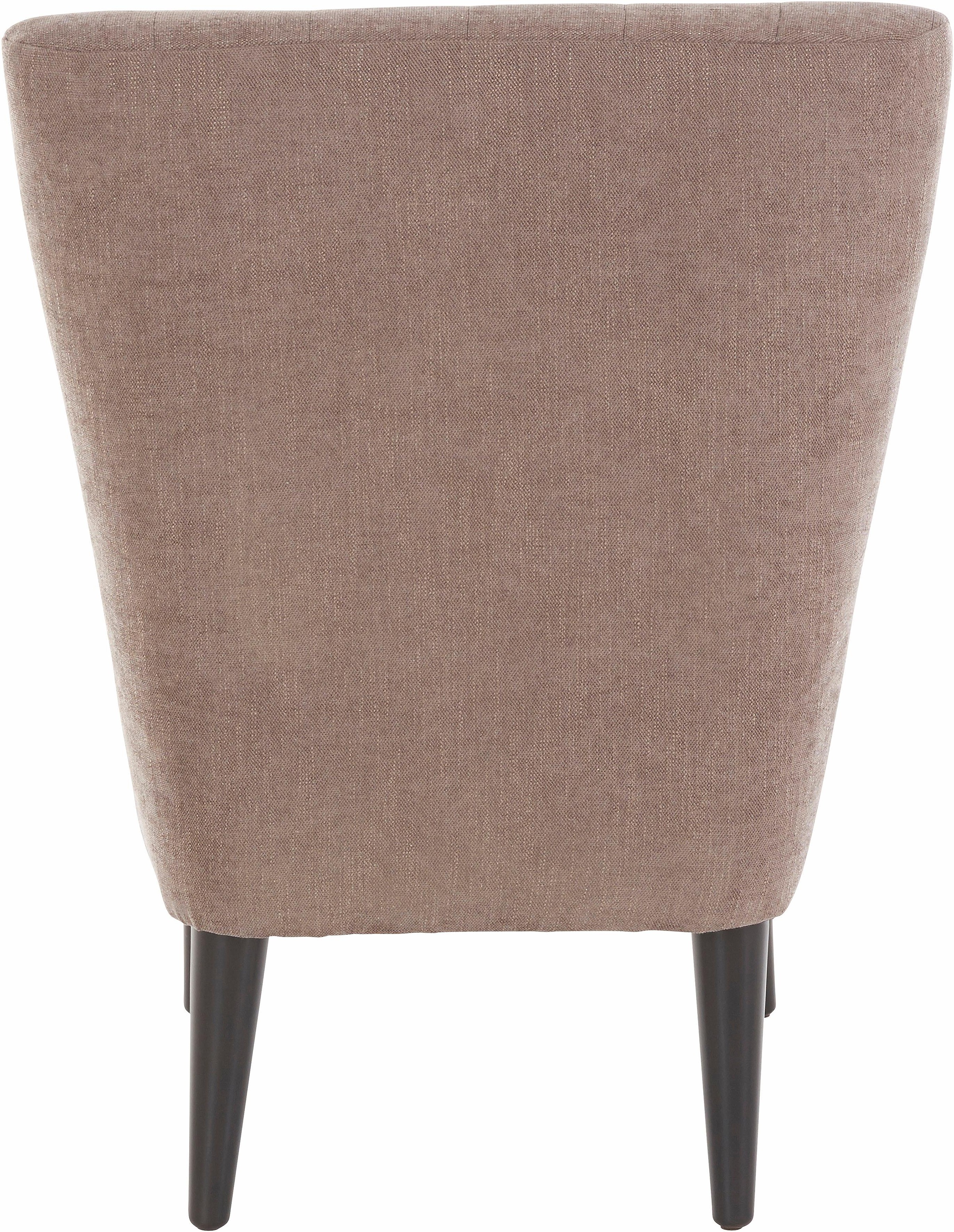 ATLANTIC home collection Cocktailsessel »Jan« mit Wellenunterfederung, Massivholzfüsse