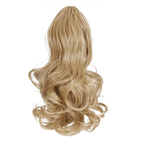 INF Golden Short Curly Clip-in Hestehale hårforlengelse