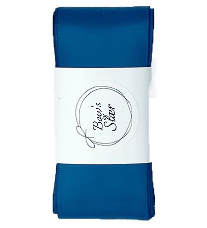 By St?r D?bsb?nd m. Sl?jfe - Satin - DouBlå Bow - Navy