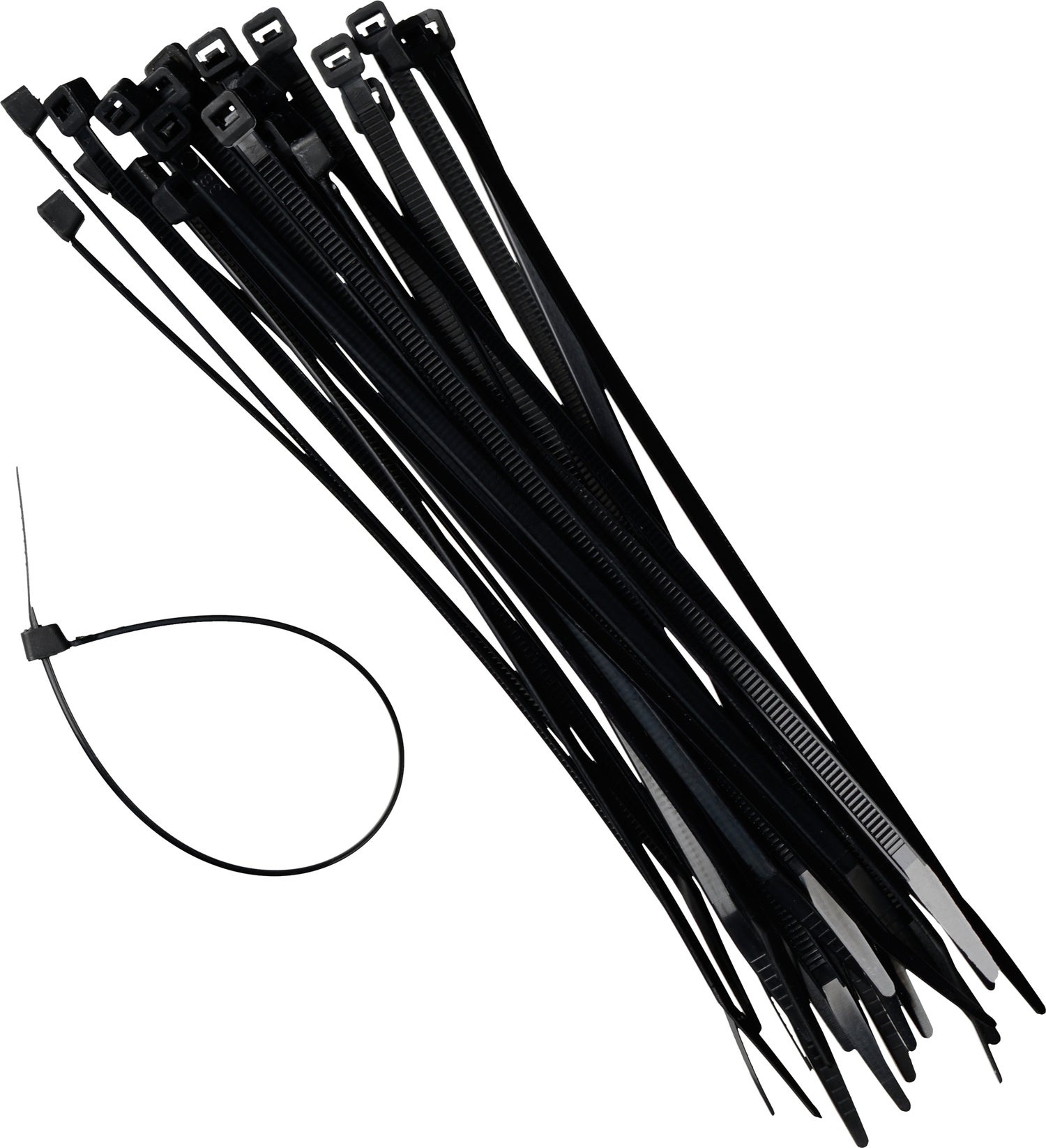 Nature kabelbinders 15 cm zwart 25 st