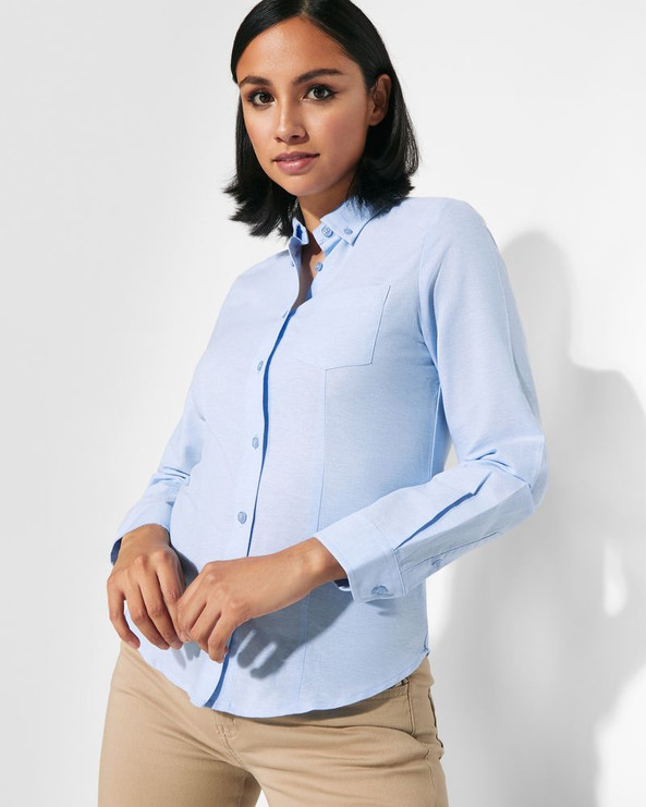 Roly CM5068 - OXFORD WOMAN Chemise à manches longues ceintré