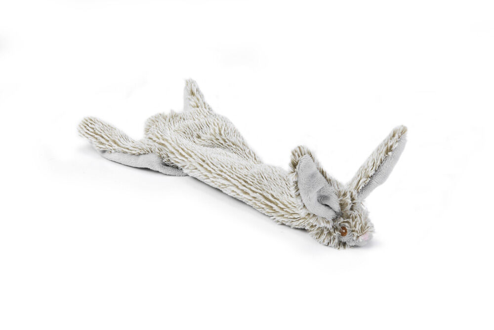 Beeztees Flatino Konijn - Knuffel - Hondenspeelgoed - beige - 2.5x13x30 cm